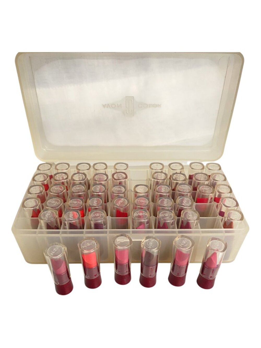 Avon Vintage Lipstick Sample Case Lot 50 Pack Salesman Sampler Display Retro